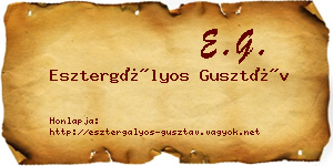 Esztergályos Gusztáv névjegykártya