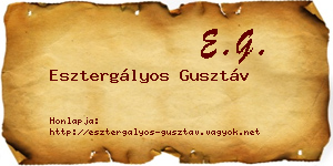 Esztergályos Gusztáv névjegykártya
