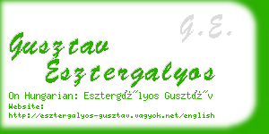 gusztav esztergalyos business card